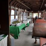 H&FRHS exhibit inside Car #168 during Hagerstown Railroad Heritage Days 2017
